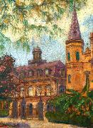William Woodward Old Cabildo and Gateway to Jackson Square oil painting on canvas
